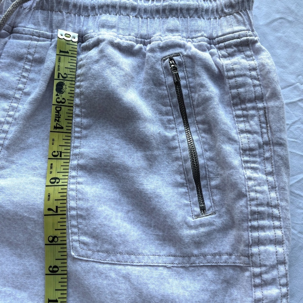 Athleta Cabo Linen Jogger Pants | micro cheetah pattern | Size 14 - Picture 13 of 15